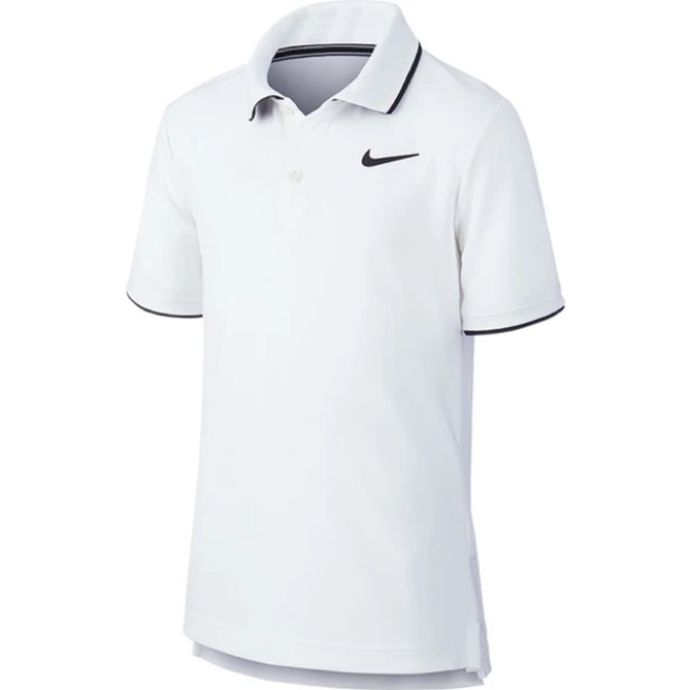 Nike Boys White Polo with Black Trim